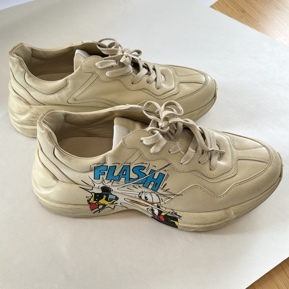 Authentic men’s Gucci X Disney Donald Duck Flash sneakers. - Picture 4 of 16